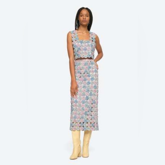 Sea New York Dresses & Skirts - Sea New York Yo Yo Quilted Patchwork Skirt - Multicolor